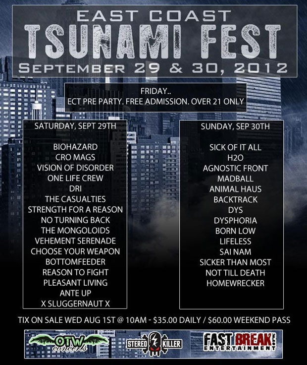East Coast Tsunami Fest 2012