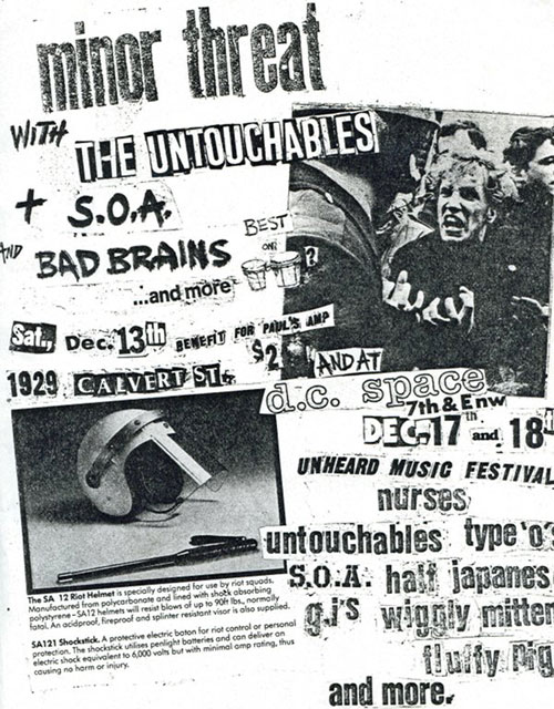 Bad Brains, Minor Threat, SOA, The Untouchables