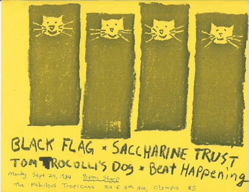 Black Flag, Beat Happening, Saccharine Trust