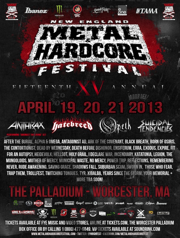 2013 New England Metal & Hardcore Festival XV lineup
