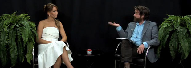 Jennifer Lawrence and Zach Galifianakis on "Between Two Ferns"