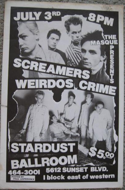 Screamers, Weirdos, 1977