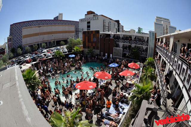 Punk Rock Bowling pool party at the Gold Spike. Photo by Shahab Zargari