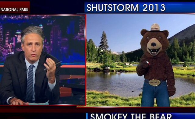 Smokey Bear on "The Daily Show"