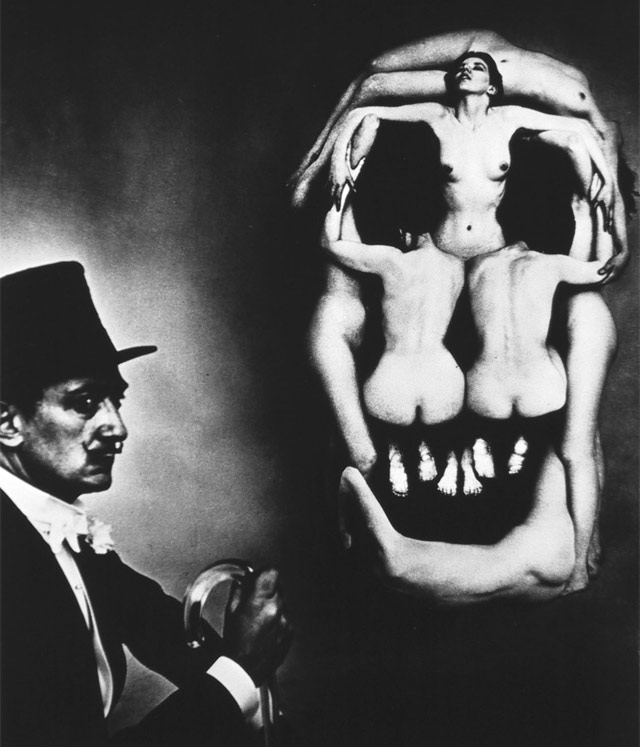 "In Voluptas Mors," photograph by Philippe Halsman (in collaboration with Salvador Dalí), 1951