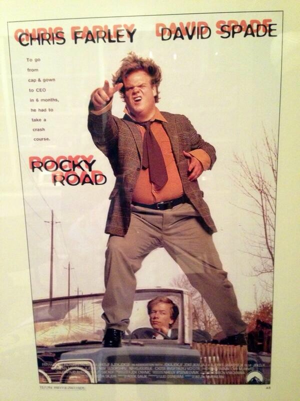 Movie poster from "Tommy Boy" with its original title, "Rocky Road"