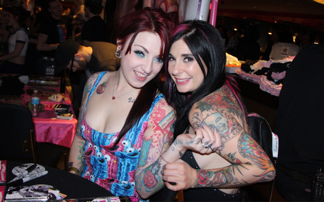 Draven Star (left) and Joanna Angel of Burning Angel Entertainment at AVN 2014