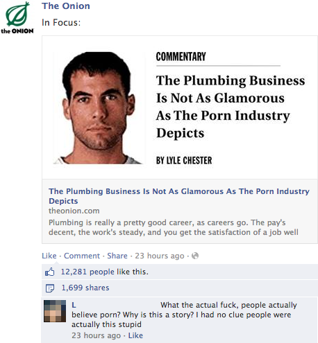 Literally Unbelievable - Reactions to "The Onion" Stories