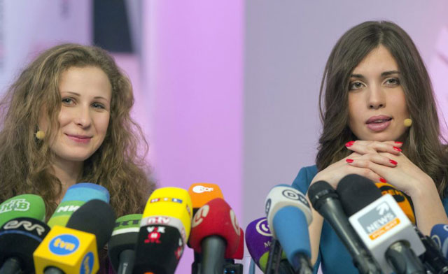 Maria Alyokhina and Nadezhda Tolokonnikova