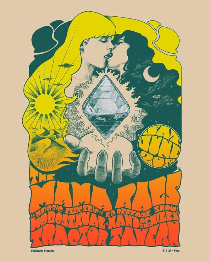 The Mama Rags record release show flyer 