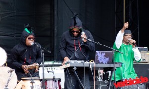 Shabazz Palaces play the Xbox 360 mainstage at the 2010 Sasquatch festival.
