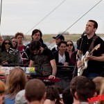 Cymbals Eat Guitars play the Honda Bigfoot stage at the 2010 Sasquatch festival.