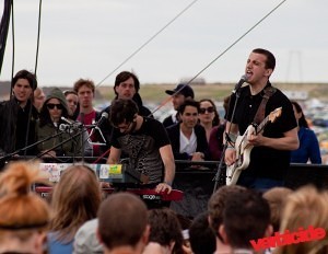 Cymbals Eat Guitars play the Honda Bigfoot stage at the 2010 Sasquatch festival.