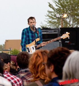 Cymbals Eat guitars on the Honda Bigfoot stage at the 2010 Sasquatch festival.