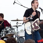 Cymbals Eat guitars on the Honda Bigfoot stage at the 2010 Sasquatch festival.