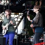 Tegan and Sara play the Xbox 360 mainstage at the 2010 Sasquatch festival.