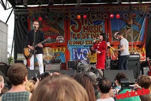 Marissa Paternoster joined Ted Leo on stage