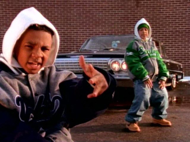 Kris Kross in the 1992 video for "Jump"