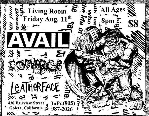 Avail, Converge, Leatherface, late ‘90s 
