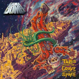 Gama Bomb - Tales from the Grave in Space: I like crazy music, but I'm not big on thrash. But these guys approached me with this great story about two Italian brothers, ham radio operators, tracking Soviet manned launches that went awry, and some poor cosmonaut just kept going. So Philly, singer from Gama Bomb, came up with the story that the cosmonaut made it to the Grave of Space. It looks like some interstellar all-species cemetery. They wanted the feeling of old EC Comics, pre-Code, and I couldn't resist. I really enjoyed doing the zero-gee architecture - sort of an homage to Moebius, although I never really thought about it that way before. Looking at it just now is what made me think about it.