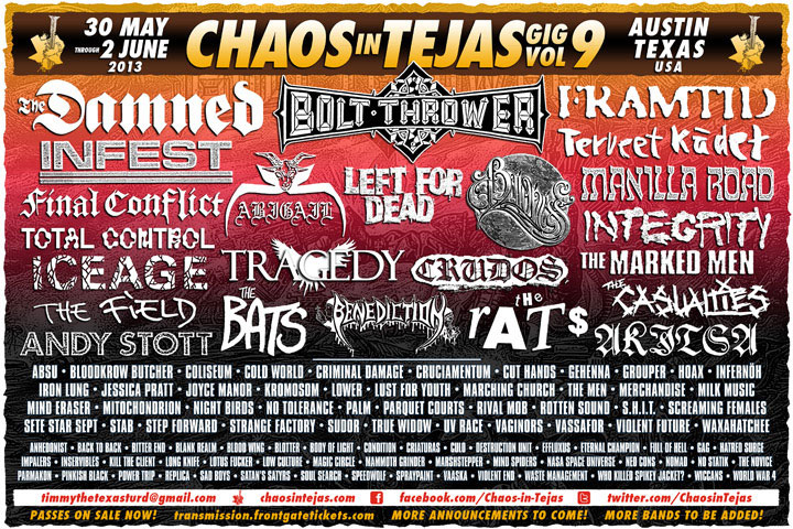 Chaos In Tejas 2013 lineup