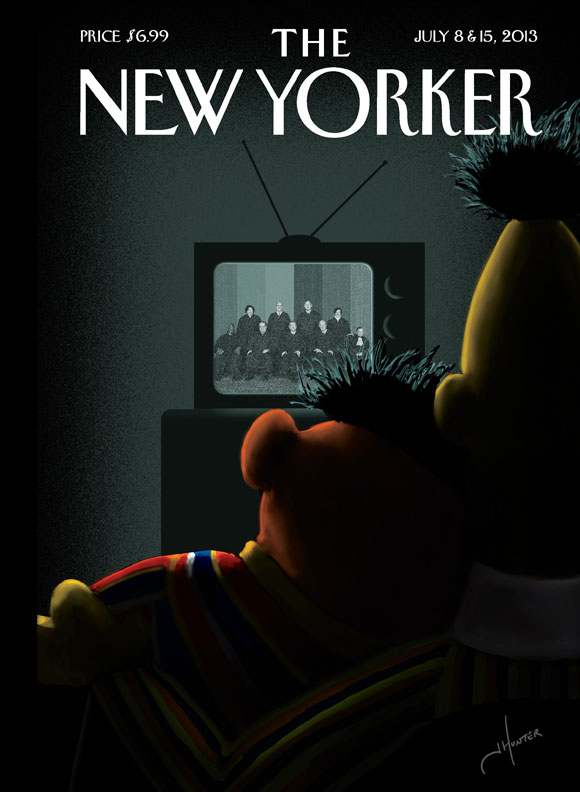 Bert & Ernie on the cover of "The New Yorker"