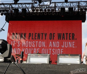 Festival organizers remind folks to hydrate.