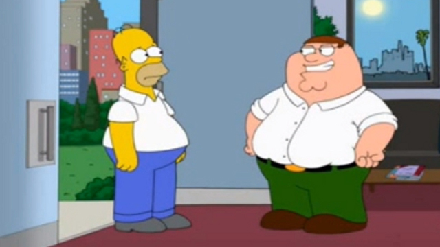 The Simpsons meet Family Guy