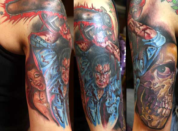 Ash from "The Evil Dead" tattoo