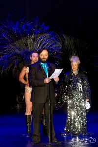 Grant Philipo accepting a Sassy Lassy Award