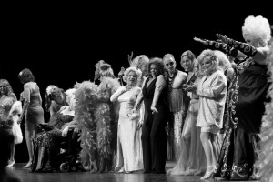 Legends and their escorts at curtain call