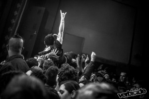 Crowd surfer during The Smith Street Band.